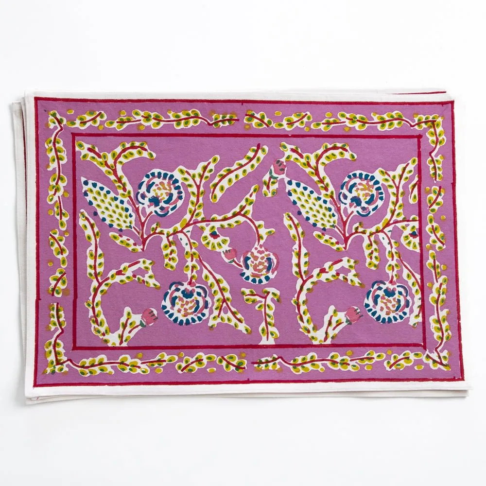 Climbing Dahlia Lilac Placemat | Set of 4