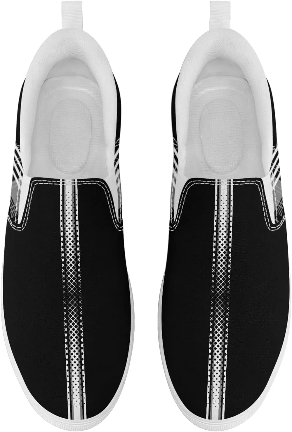 Custom Slip-On Sneakers for Men, Women's Comfortable Canvas Loafers Personalized Athletic Shoes Streetwear Footwear