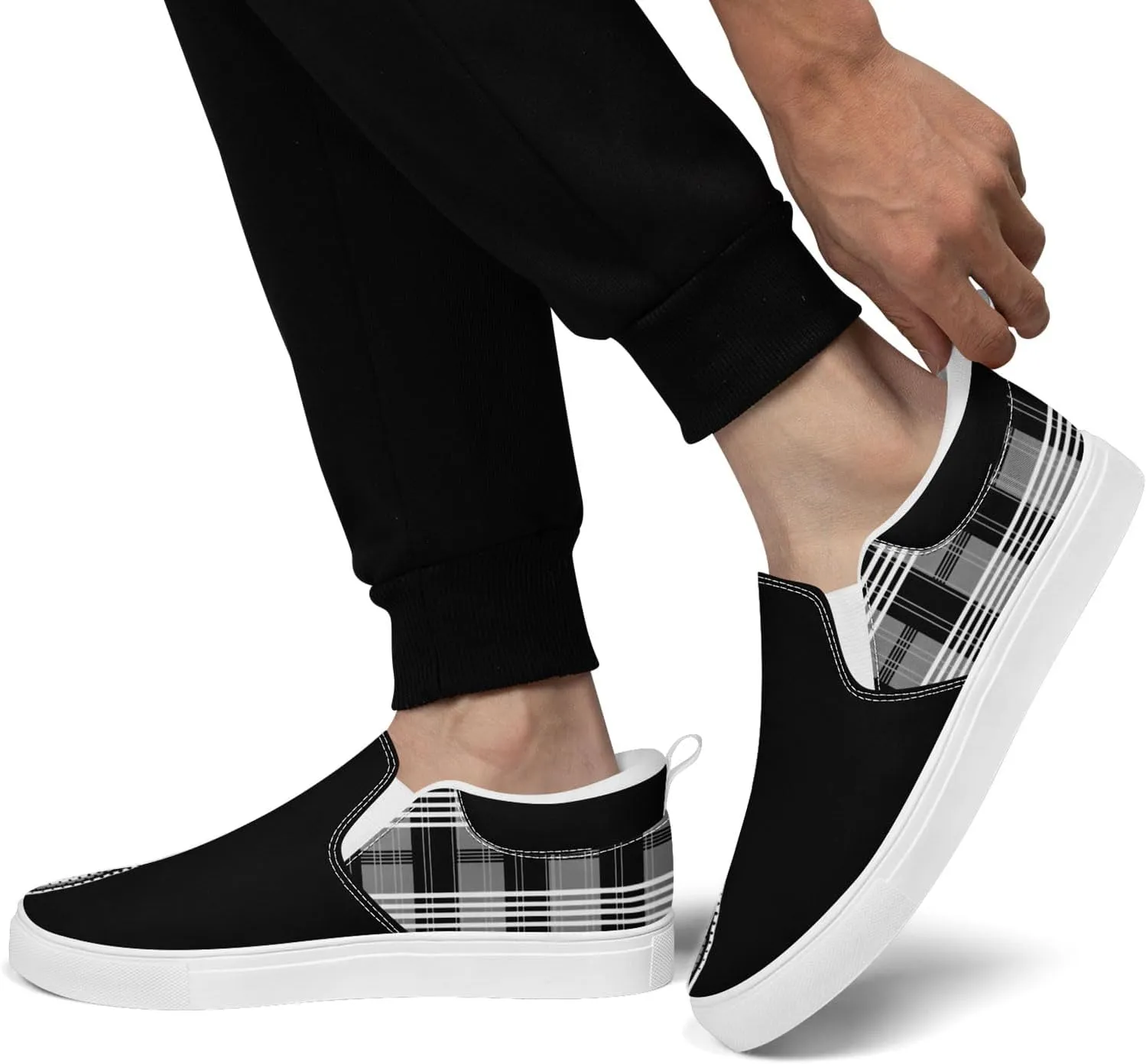 Custom Slip-On Sneakers for Men, Women's Comfortable Canvas Loafers Personalized Athletic Shoes Streetwear Footwear