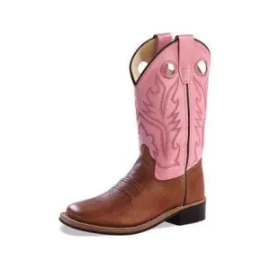 Kid's Old West Brown Cowhide Boots BSC1839