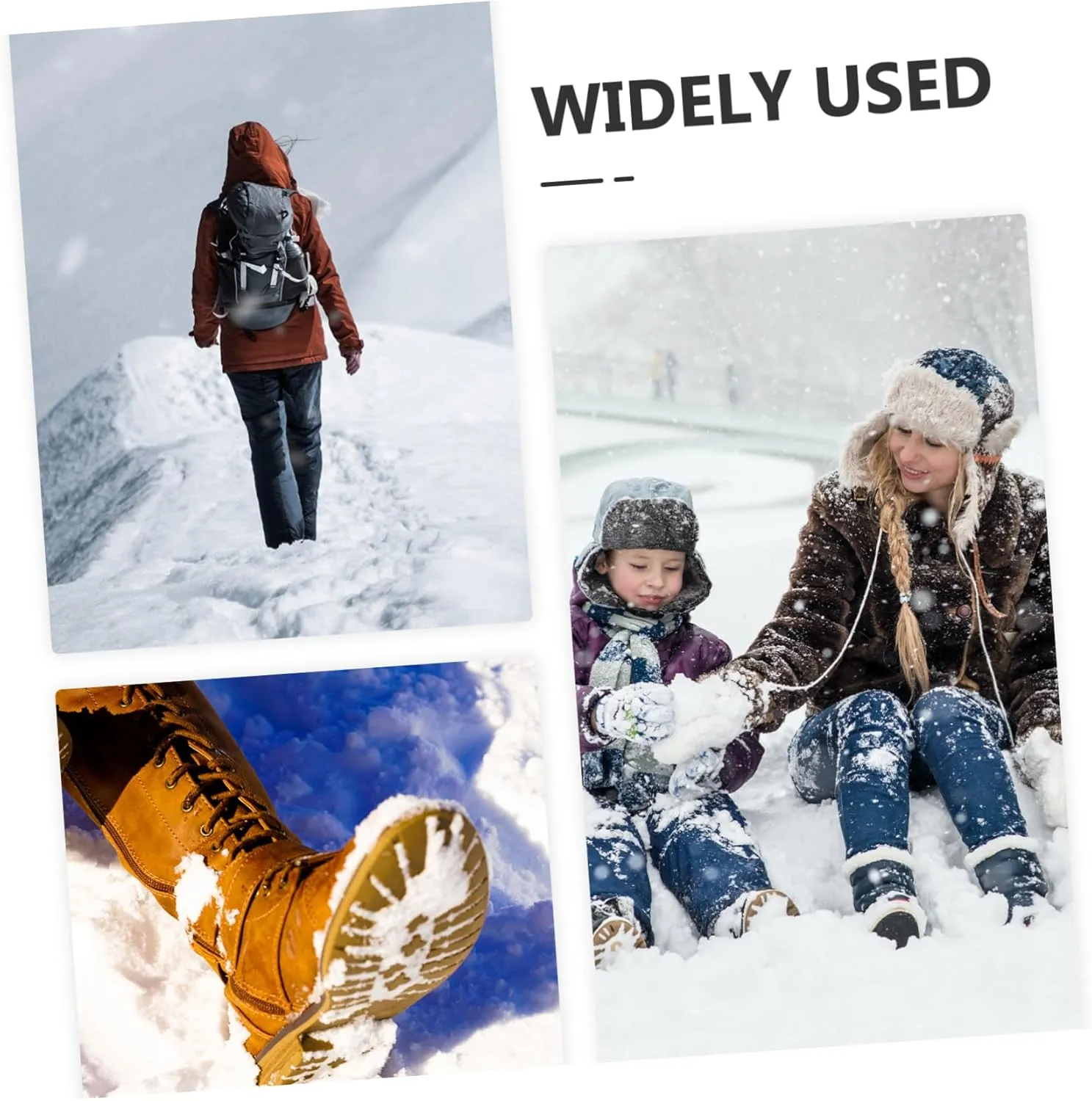 Outdoor Anti-Slip Shoe Covers Women Snow Shoes Tread Studs Cleat Boot Crampon Traction Winter Accessory