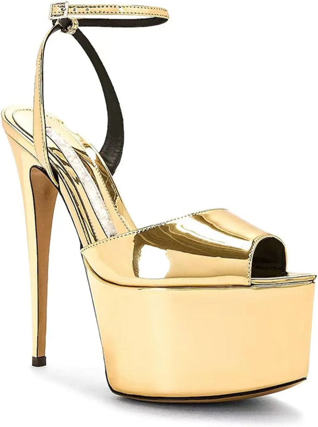 Sweet Women's Elegant Peep Toe Sandals, Sexy Fashion Gold High Heels for Banquet, Party And Fashion Show
