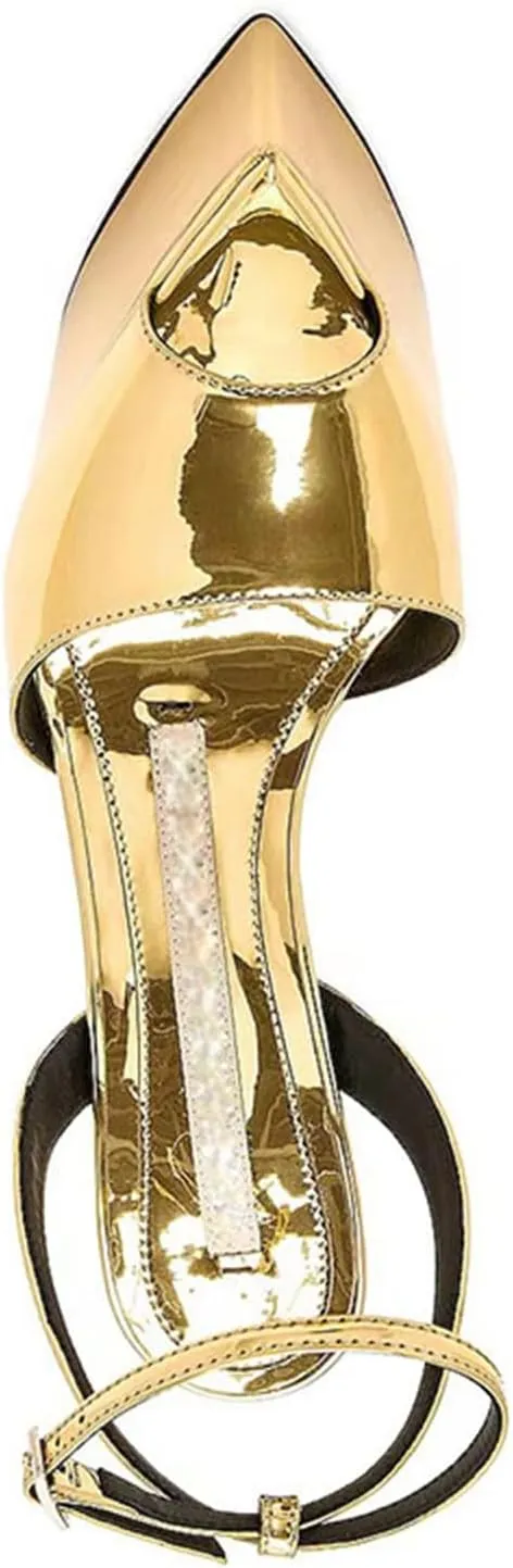 Sweet Women's Elegant Peep Toe Sandals, Sexy Fashion Gold High Heels for Banquet, Party And Fashion Show