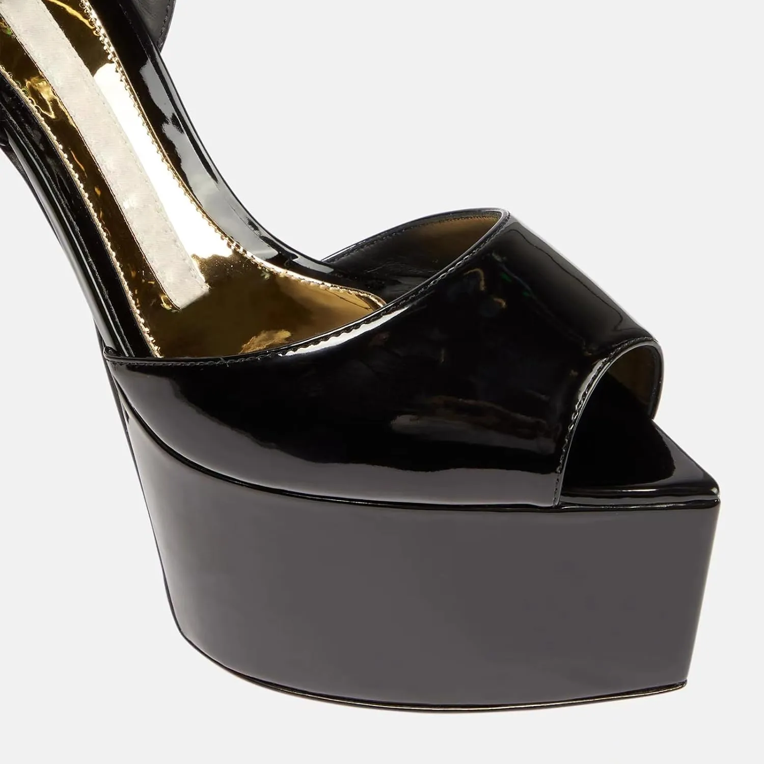 Sweet Women's Elegant Peep Toe Sandals, Sexy Fashion Gold High Heels for Banquet, Party And Fashion Show