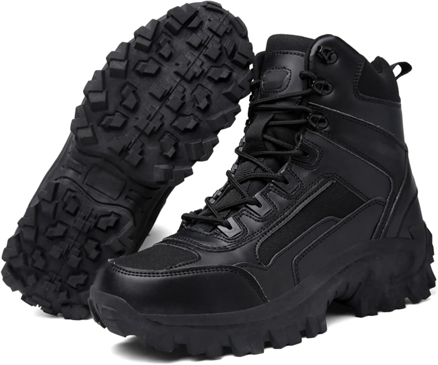 Tactical boots for men Lightweight combat Military Boots Leather Motorcycle Climbing Work shoes