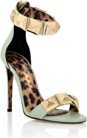 Women's Sexy Leopard Sandals with Back Zipper, Fashion Sweet Peep Toe High Heels for Banquet, Party And Fashion Show
