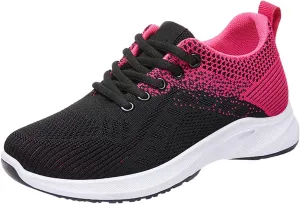 Work Out Shoes Gym for Women Comfortable Lace up Walking Shoes Lightweight Air Cushion Running Sneakers Arch Support Orthopedic Sneakers